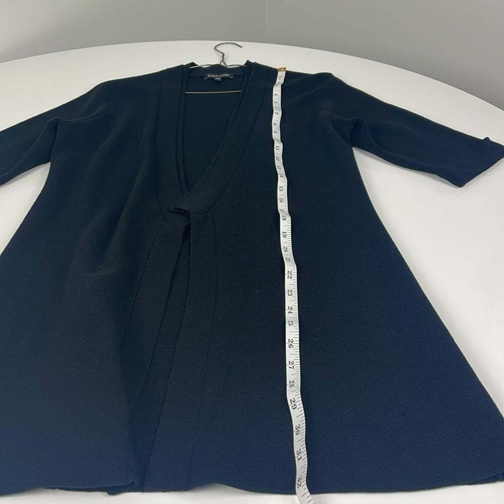 Eileen Fisher black silk blend open cardigan size extra small - Picture 10 of 10